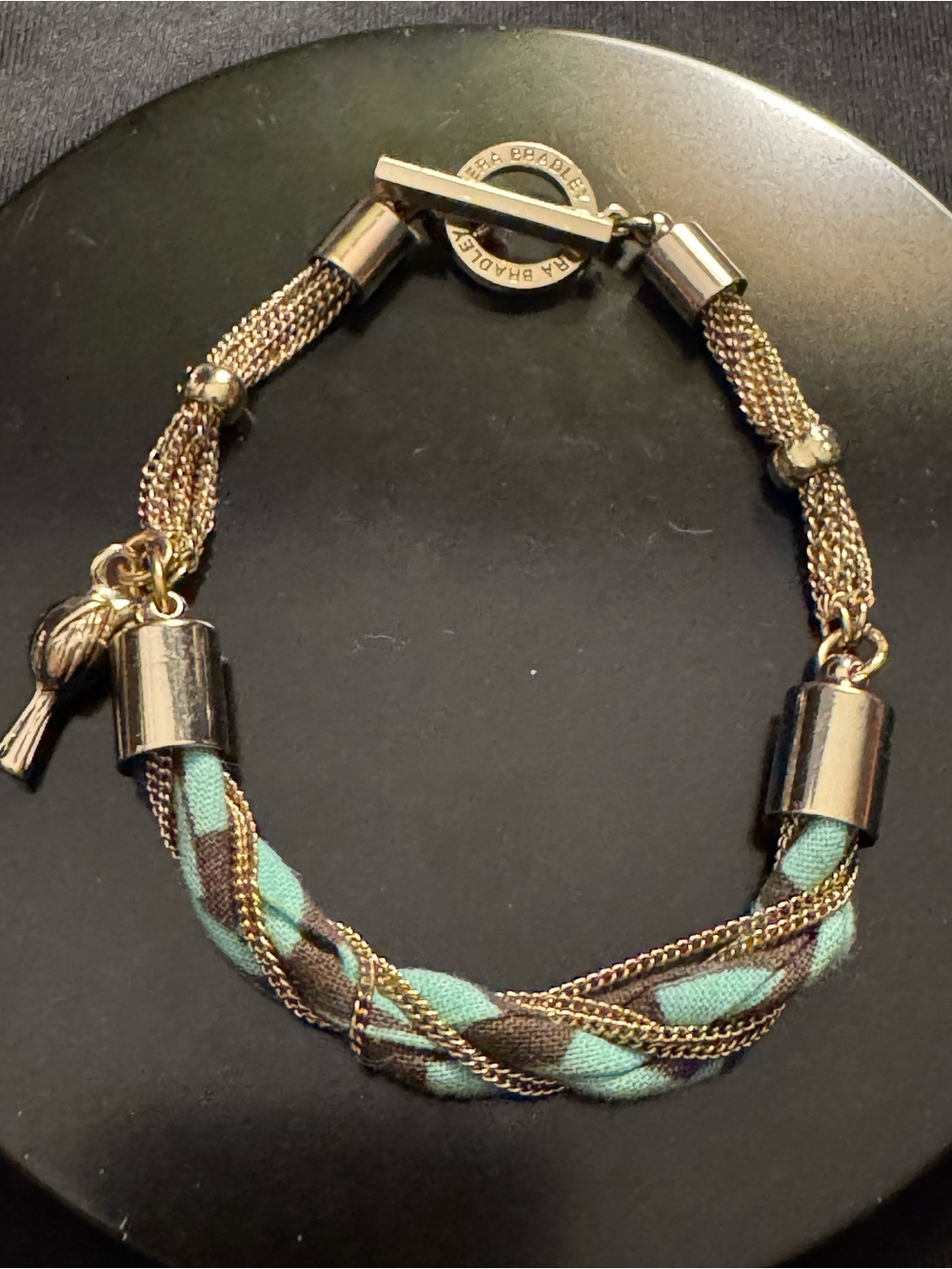 Vera Bradley Turquoise Braided Bracelet